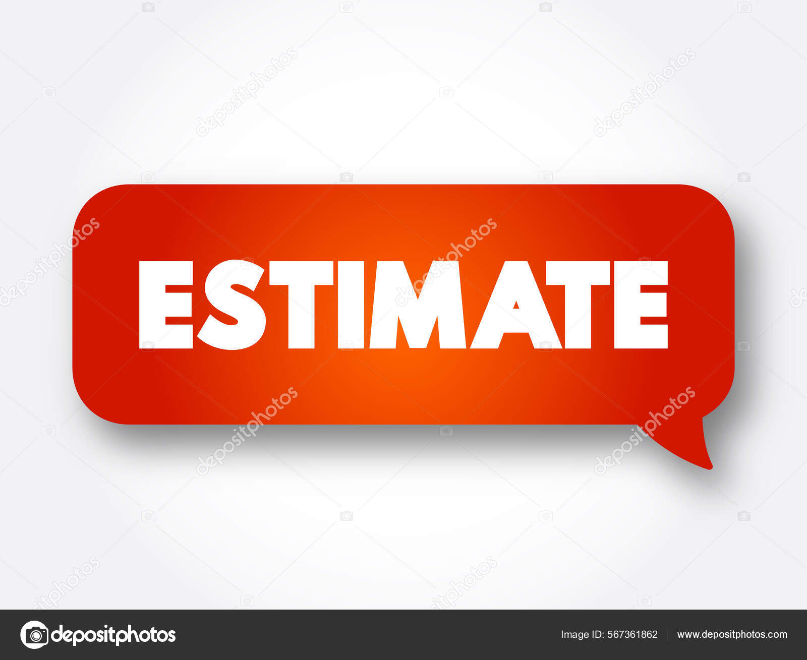 Estimate Text Message Bubble Concept Background Stock Vector by ©dizanna 567361862