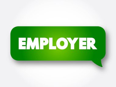 İşveren metin iletisi balonu, konsept arkaplan