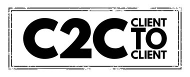 C2C - Müşterinin kısaltması metin damgası, iş konsepti geçmişi