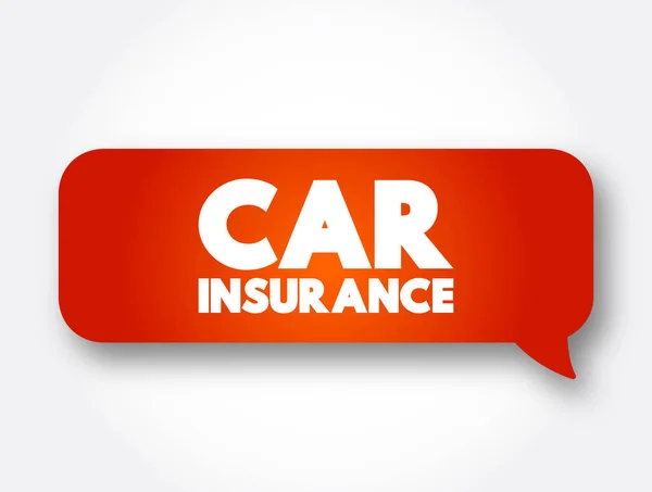 Car Insurance Text Message Bubble Concept Background — Image vectorielle