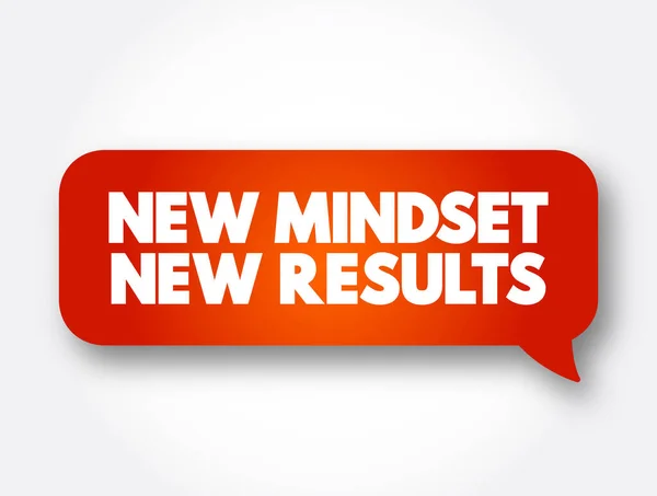 New Mindset New Results Text Message Bubble 컨셉트 — 스톡 벡터