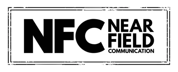 Nfc Field Communication Kumpulan Protokol Komunikasi Yang Memungkinkan Komunikasi Antara - Stok Vektor