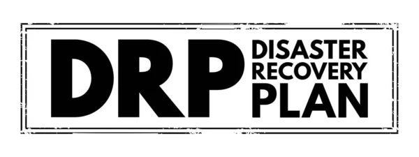 Drp Disaster Recovery Plan Document Created Organization Contains Detailed Instructions — Image vectorielle