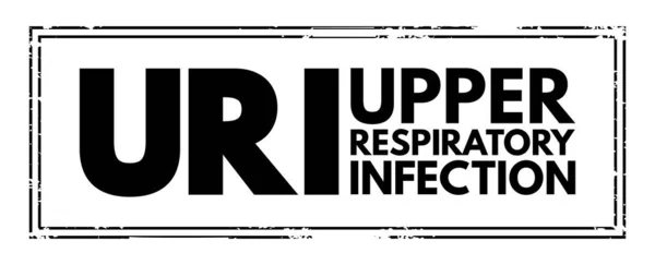 Uri Upper Respiratory Infection 텍스트 컨셉트 — 스톡 벡터