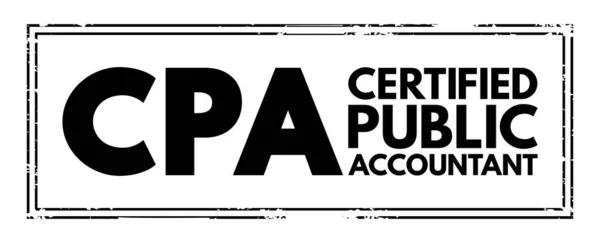 Cpa Certified Public Accountant Designation Provided Licensed Accounting Professionals Acronym — Stockvektor