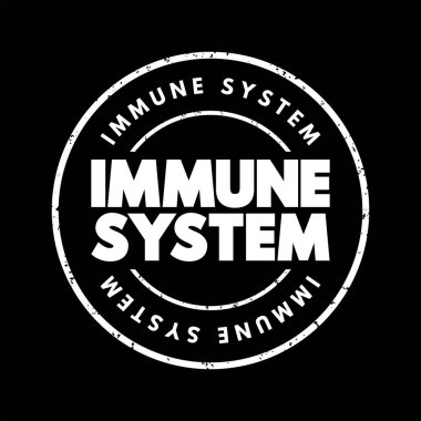 Bağışıklık Sistemi metin damgası, sağlık konsepti geçmişi