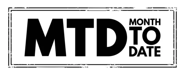 Mtd Month Date Period Starting Beginning Current Calendar Month Ending — Wektor stockowy