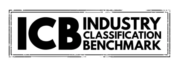 Icb Industry Classification Benchmark Sistema Atribuição Todas Empresas Públicas Subsectores —  Vetores de Stock