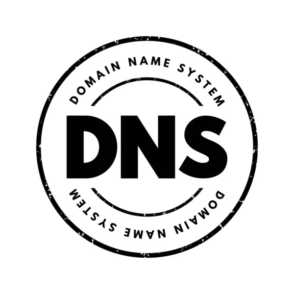 Dns Domain Name System Hierarchisches Namenssystem Das Auf Einer Verteilten — Stockvektor