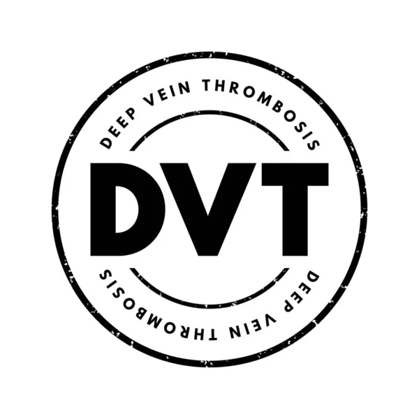 Dvt Trombosis Venosa Profunda Afección Médica Que Produce Cuando Forma — Vector de stock