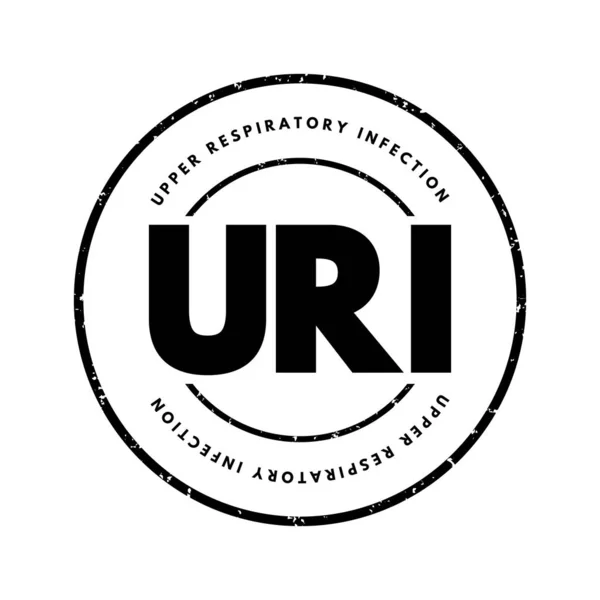 Uri Upper Respiratory Infection 텍스트 컨셉트 — 스톡 벡터