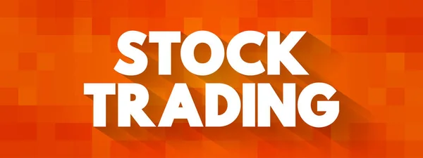 Stock Trading Involves Buying Selling Shares Companies Effort Make Money — ストックベクタ