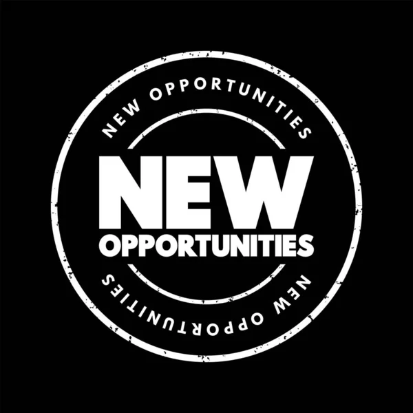 New Opportunities Text Stamp Concept Background — Vector de stock