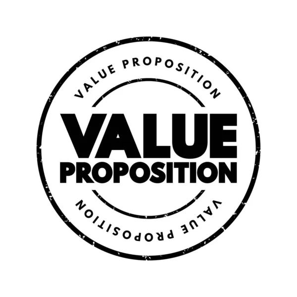 Value Proposition Text Stamp Concept Background — Image vectorielle