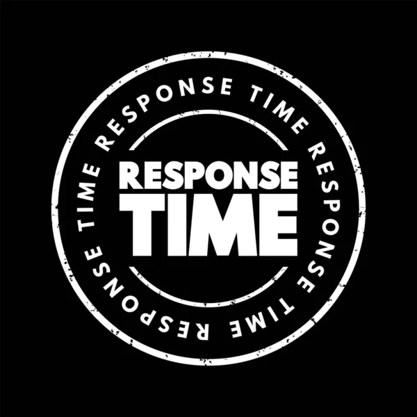 Temps Réponse Timbre Texte Fond Concept — Image vectorielle