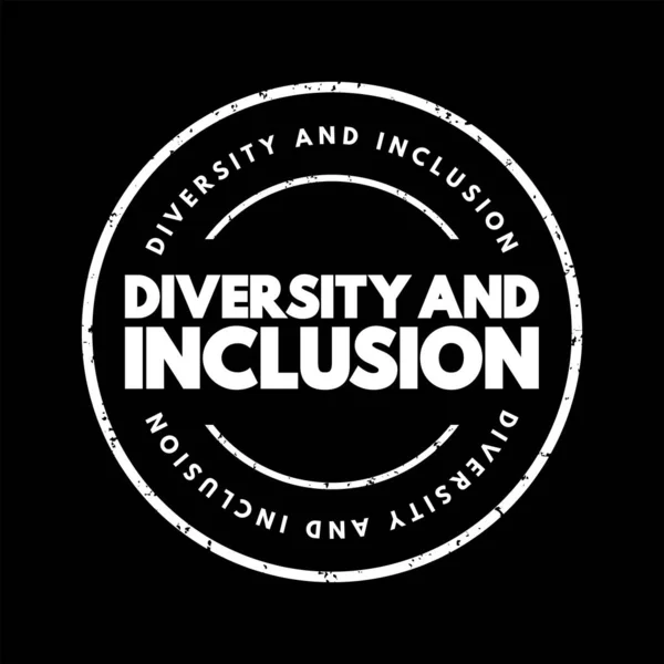 Diversity Inclusion Text Stamp Concept Background — ストックベクタ