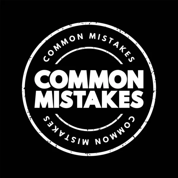 Common Mistakes Text Stamp Concept Background — ストックベクタ