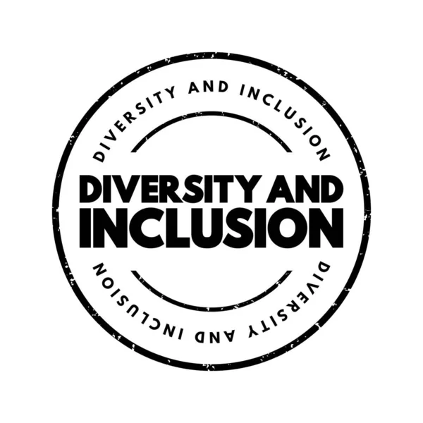 Diversity Inclusion Text Stamp Concept Background — ストックベクタ