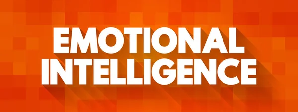 Intelligenza Emotiva Capacità Percepire Utilizzare Comprendere Gestire Gestire Emozioni Concetto — Vettoriale Stock