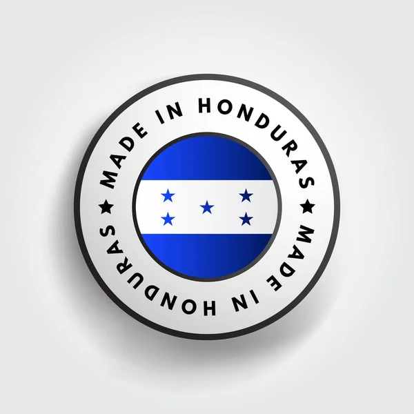 Hergestellt Honduras Text Emblem Abzeichen Konzept Hintergrund — Stockvektor