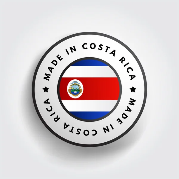 Fabriqué Costa Rica Texte Emblème Insigne Concept Arrière Plan — Image vectorielle