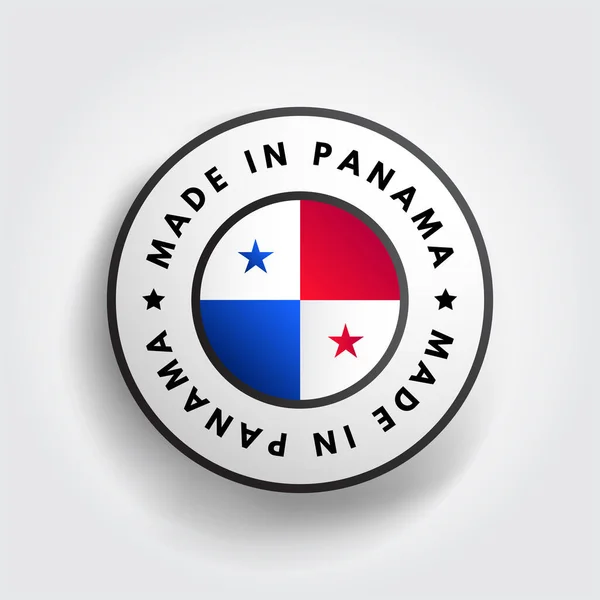 Insigne Emblème Texte Made Panama Fond Concept — Image vectorielle