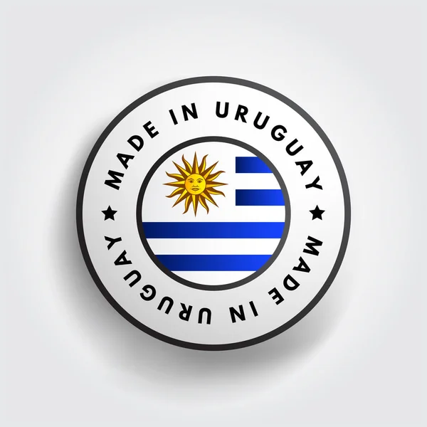 Made Uruguay Text Emblem Badge Concept Background — Vettoriale Stock
