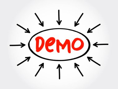 Demo - bir ürünün ya da tekniğin tanıtımı, oklu metin kavramı