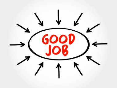 Oklu iyi iş metni, sunum ve raporlar için iş konsepti