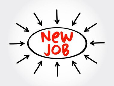 Sunum ve raporlar için okları olan yeni görev metni kavramı