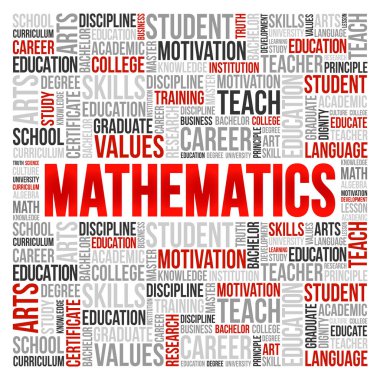 Matematik kelime bulut kolajı, eğitim konsepti geçmişi