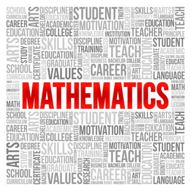 Matematik kelime bulut kolajı, eğitim konsepti geçmişi