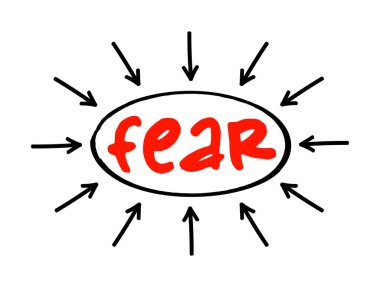 Korku - Her şeyle Yüzleş ve Oklarla Yüksel kısaltma metni, sunum ve raporlar için konsept