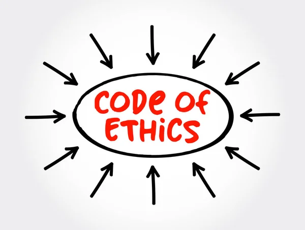 Código Ética Informar Los Que Actúan Nombre Organización Cómo Deben — Archivo Imágenes Vectoriales