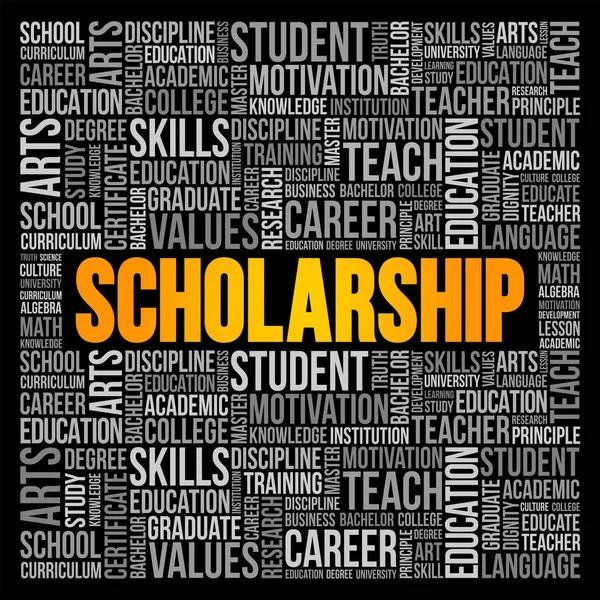 Scholarship Word Cloud Education Concept Background — Stock Vector