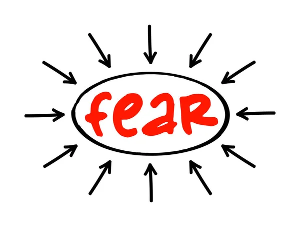 Fear Face Everything Rise Lyhenne Tekstiä Nuolilla Käsite Esityksiä Raportteja — vektorikuva