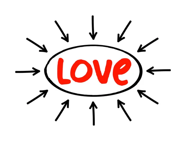 Love 生活私たちの値矢印 プレゼンテーションやレポートのための概念と毎日の頭字語テキスト — ストックベクタ