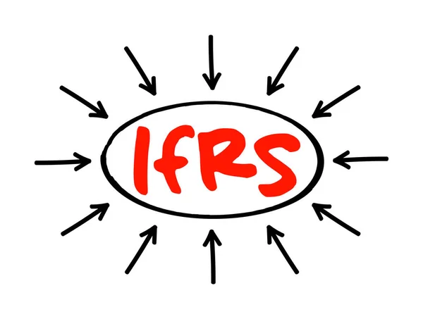 Ifrs International Financial Reporting Standards Uppsättning Redovisningsregler För Offentliga Företags — Stock vektor