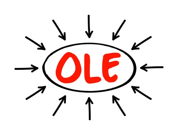 Ole Object Linking Embedding Technologie Waarmee Documenten Andere Objecten Kunnen — Stockvector