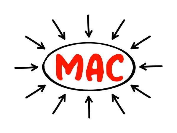 Mac Media Access Control Nätverksdataöverföringspolicy Som Avgör Hur Data Överförs — Stock vektor