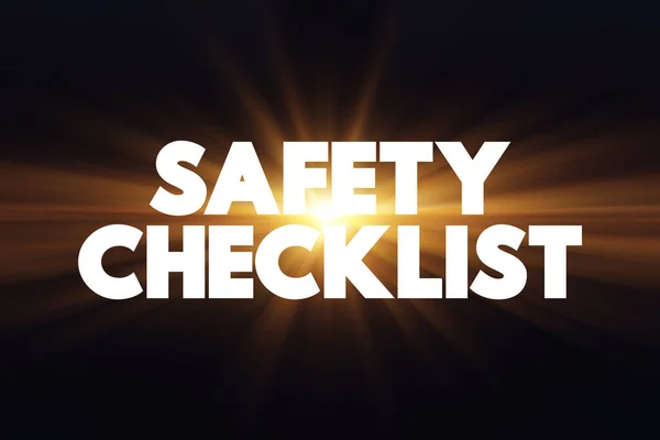 Safety Checklist text quote, concept background