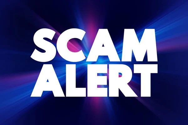 Scam Alert Text Citat Begrepp Bakgrund — Stockfoto