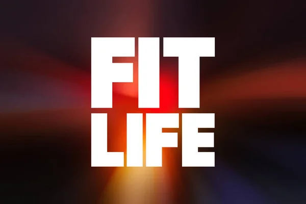 Fit Life Κείμενο Απόσπασμα Φόντο Έννοια — Φωτογραφία Αρχείου