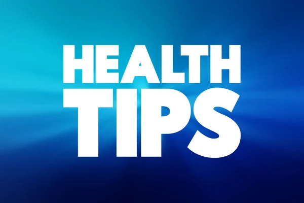 Health Tips text quote, concept background