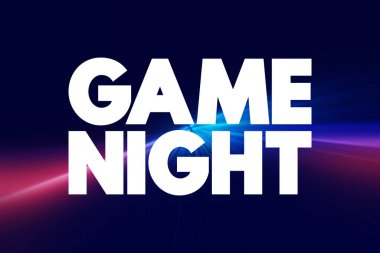 Game Night metin alıntısı, konsept arkaplan
