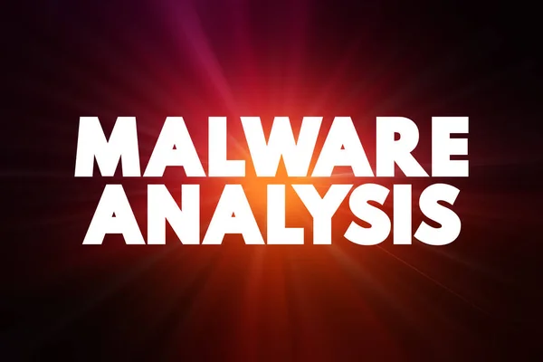Malware Analysis Text Quote Concept Background — Stock Photo, Image