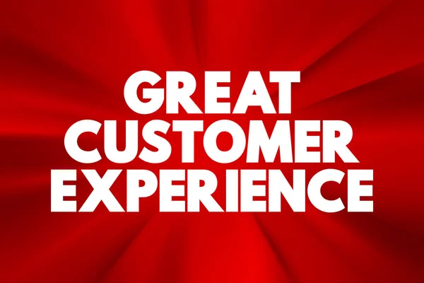 Great Customer Experience Szöveges Idézet Koncepció Háttér — Stock Fotó