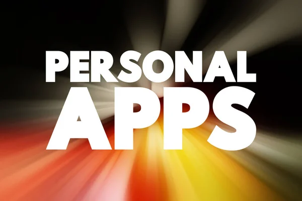 Personal Apps Cytat Tekstowy Tło Koncepcyjne — Zdjęcie stockowe