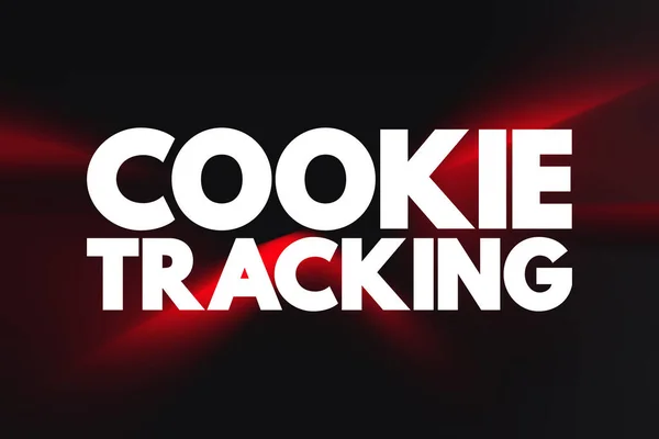 Cookie Tracking - collects data from a user such as their activity on a website, history and location, text concept background