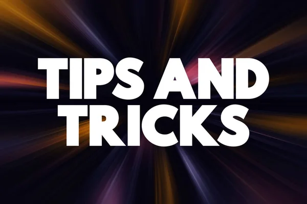 Tips And Tricks text quote, concept background